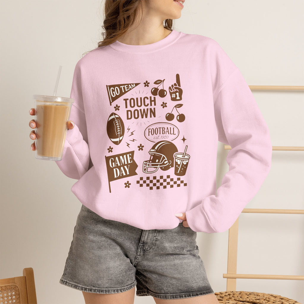 Football Preppy Game Day Gildan Unisex Heavy Blend™ Crewneck Sweatshirt