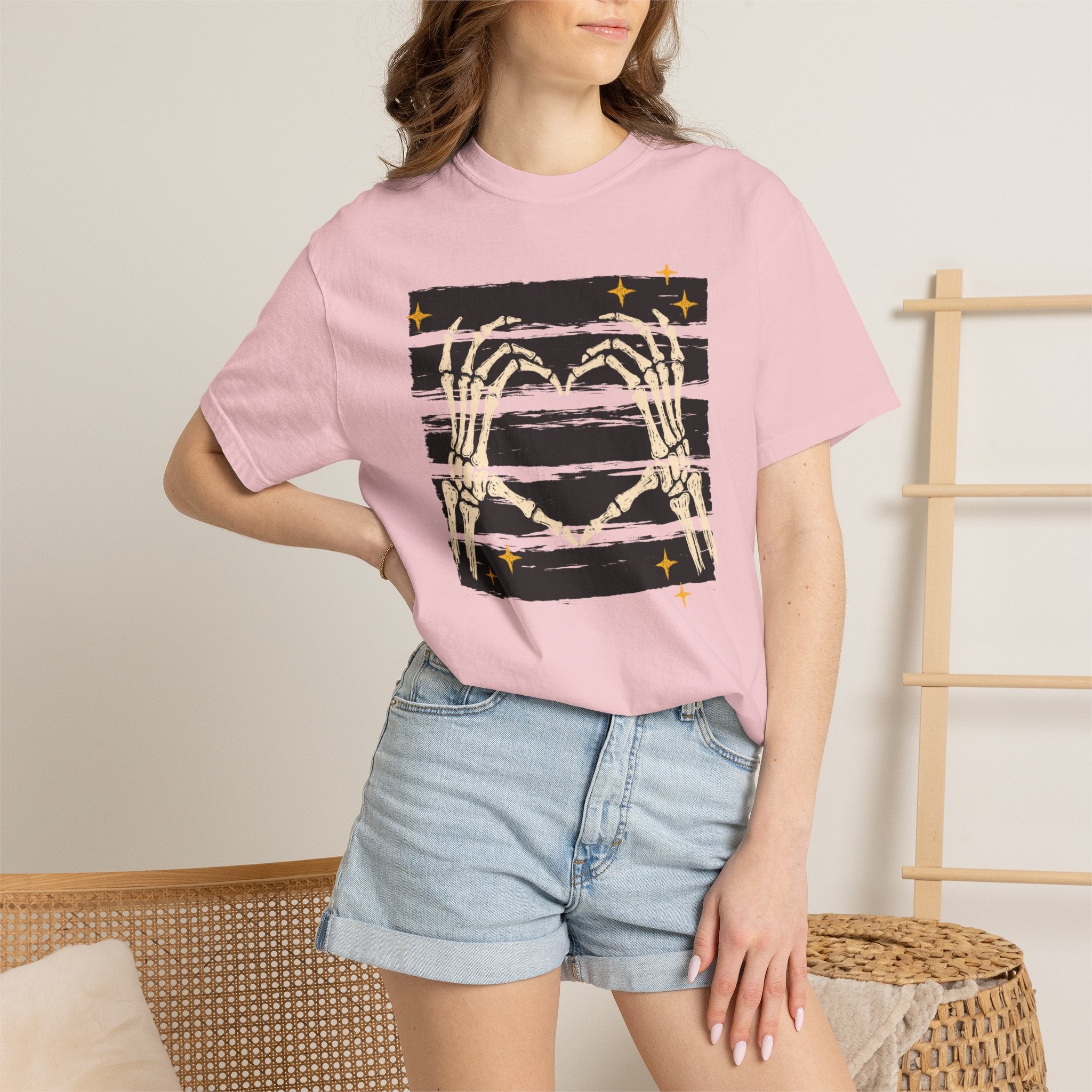 Spooky Skeleton Hands, Cute Halloween Comfort Colors Tee
