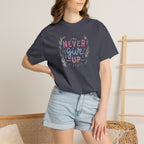 Never Give Up, Motivational Uplifting Comfort Colors Tee for OT, PT, Speech Therapy