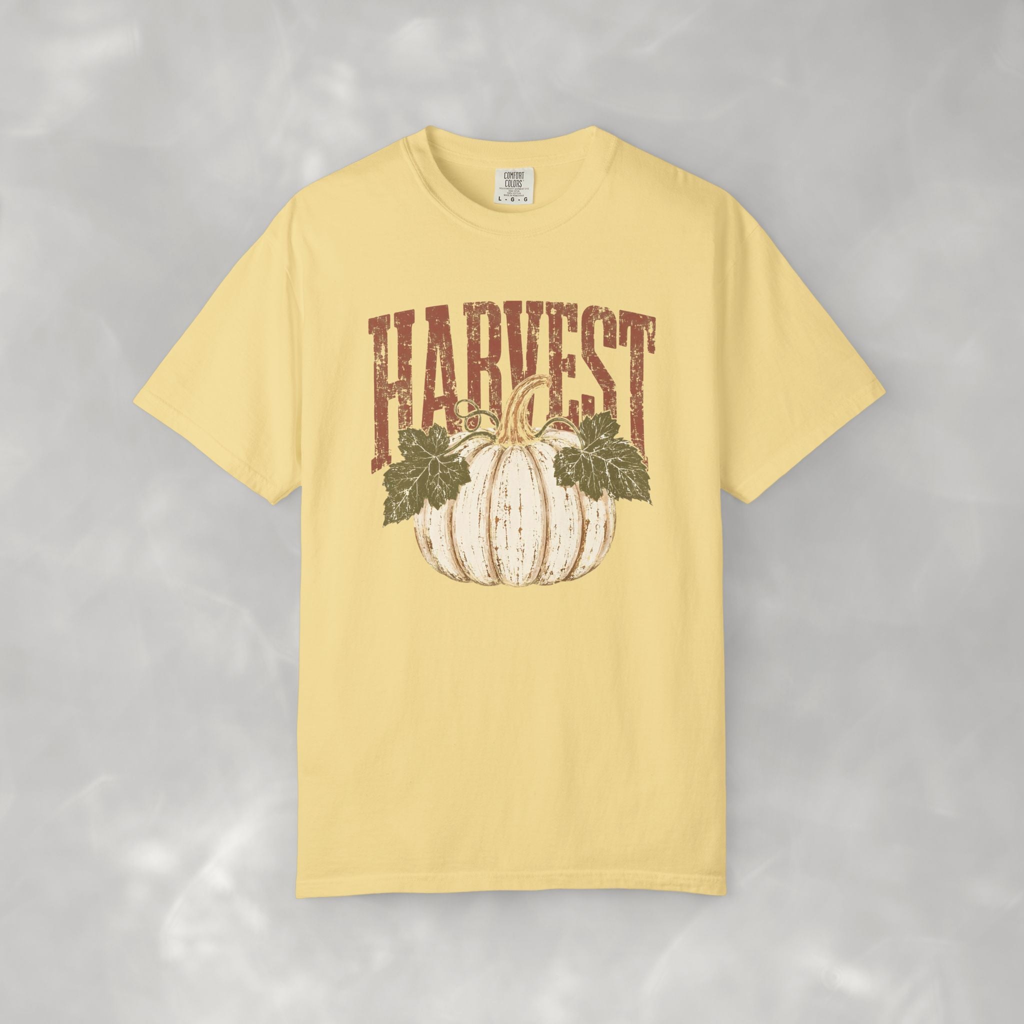 Autumn Harvest, White Pumpkin Retro Comfort Colors Tee