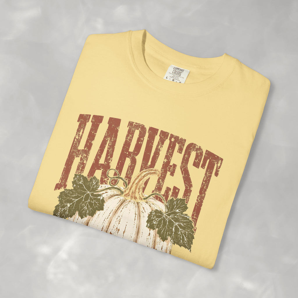 Autumn Harvest, White Pumpkin Retro Comfort Colors Tee