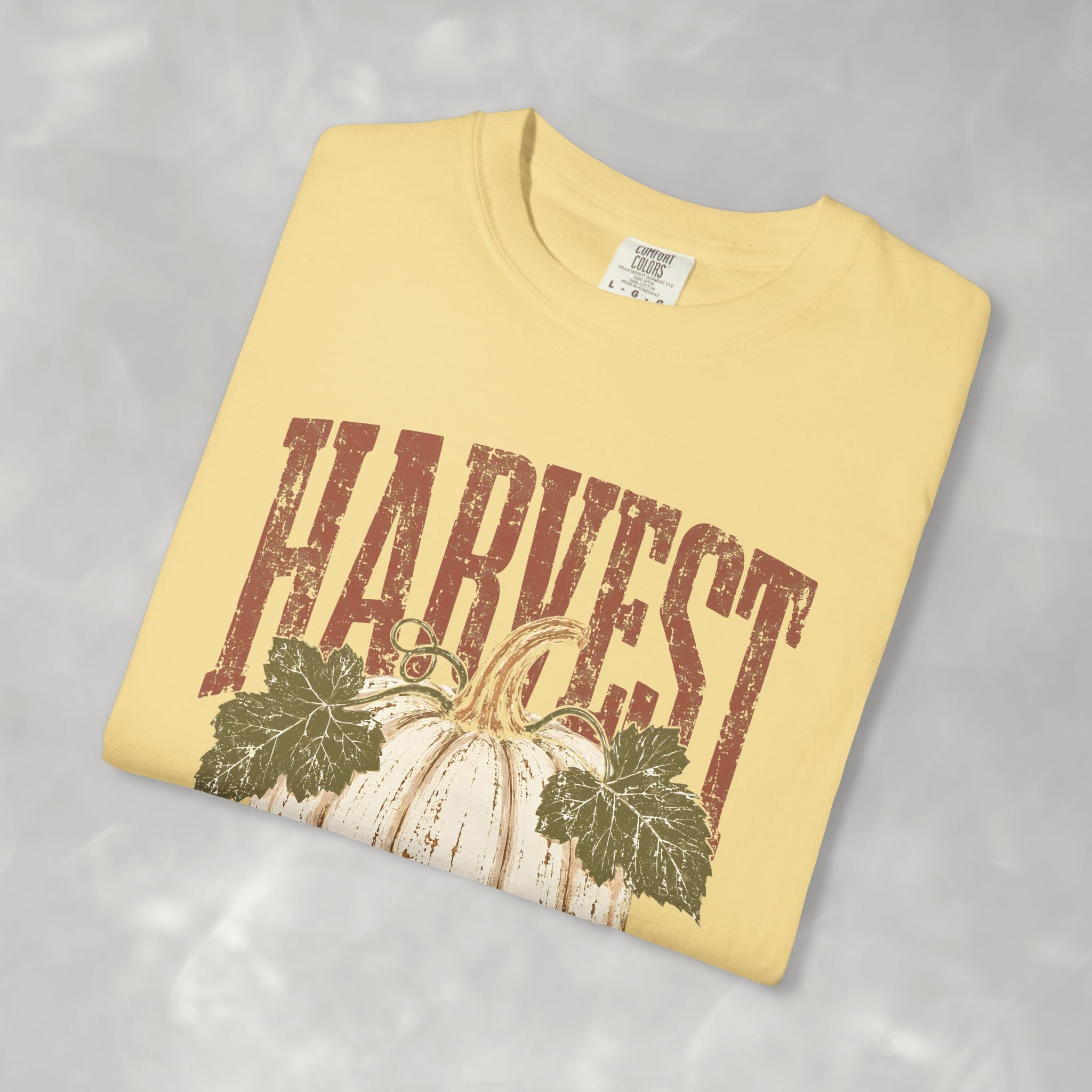 Autumn Harvest, White Pumpkin Retro Comfort Colors Tee