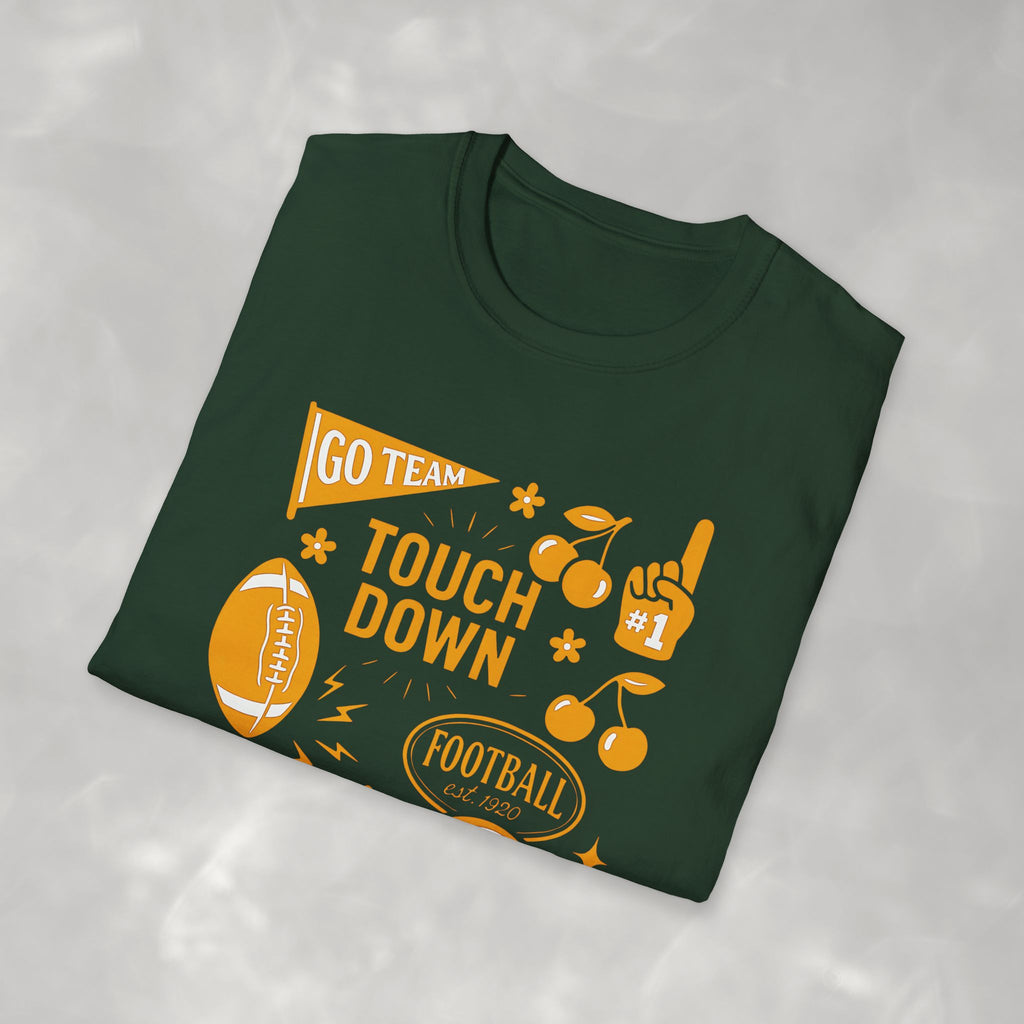 Football Season, Touchdown, Gameday, Cute Gildan Unisex Softstyle T-Shirt