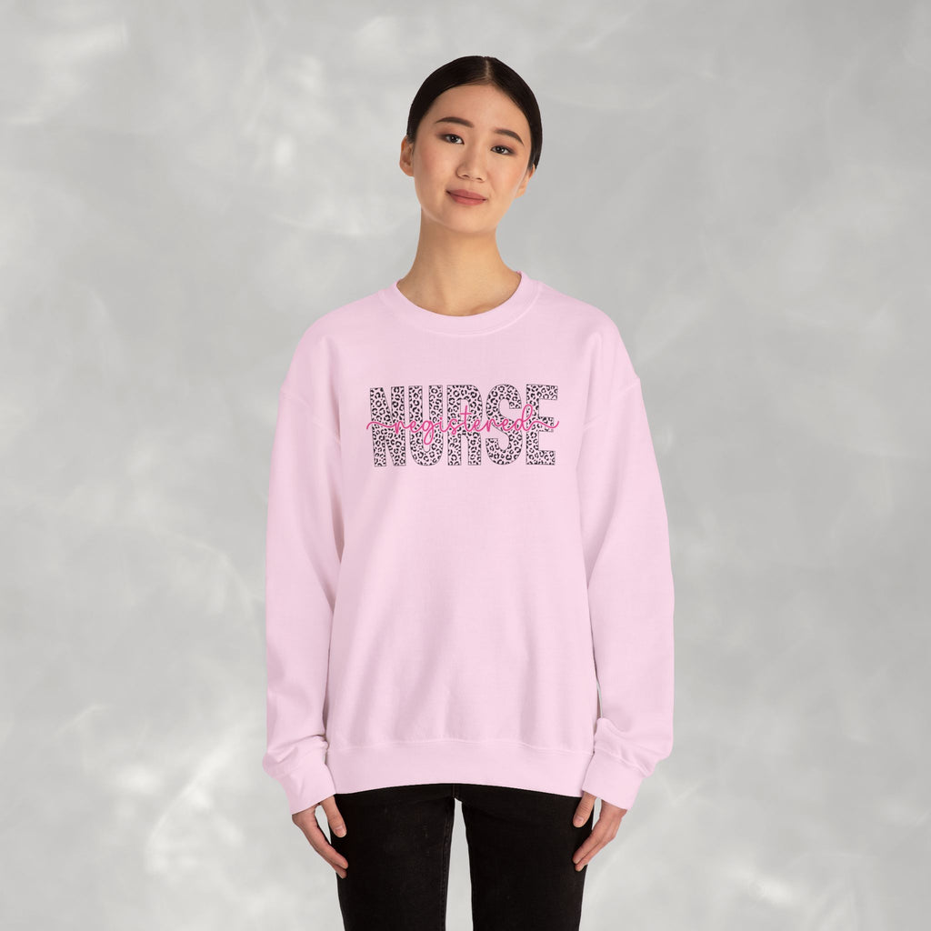 Registered Nurse Leopard Print Gildan Unisex Heavy Blend™ Crewneck Sweatshirt