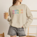Colorful Rainbow Whimsical Varsity Registered Nurse Gildan Unisex Heavy Blend™ Crewneck Sweatshirt