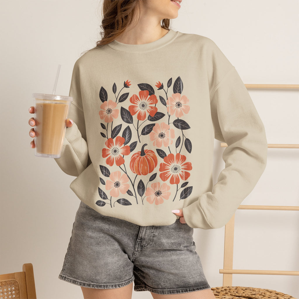 Vintage Autumn, Retro Fall Gildan Unisex Heavy Blend™ Crewneck Sweatshirt