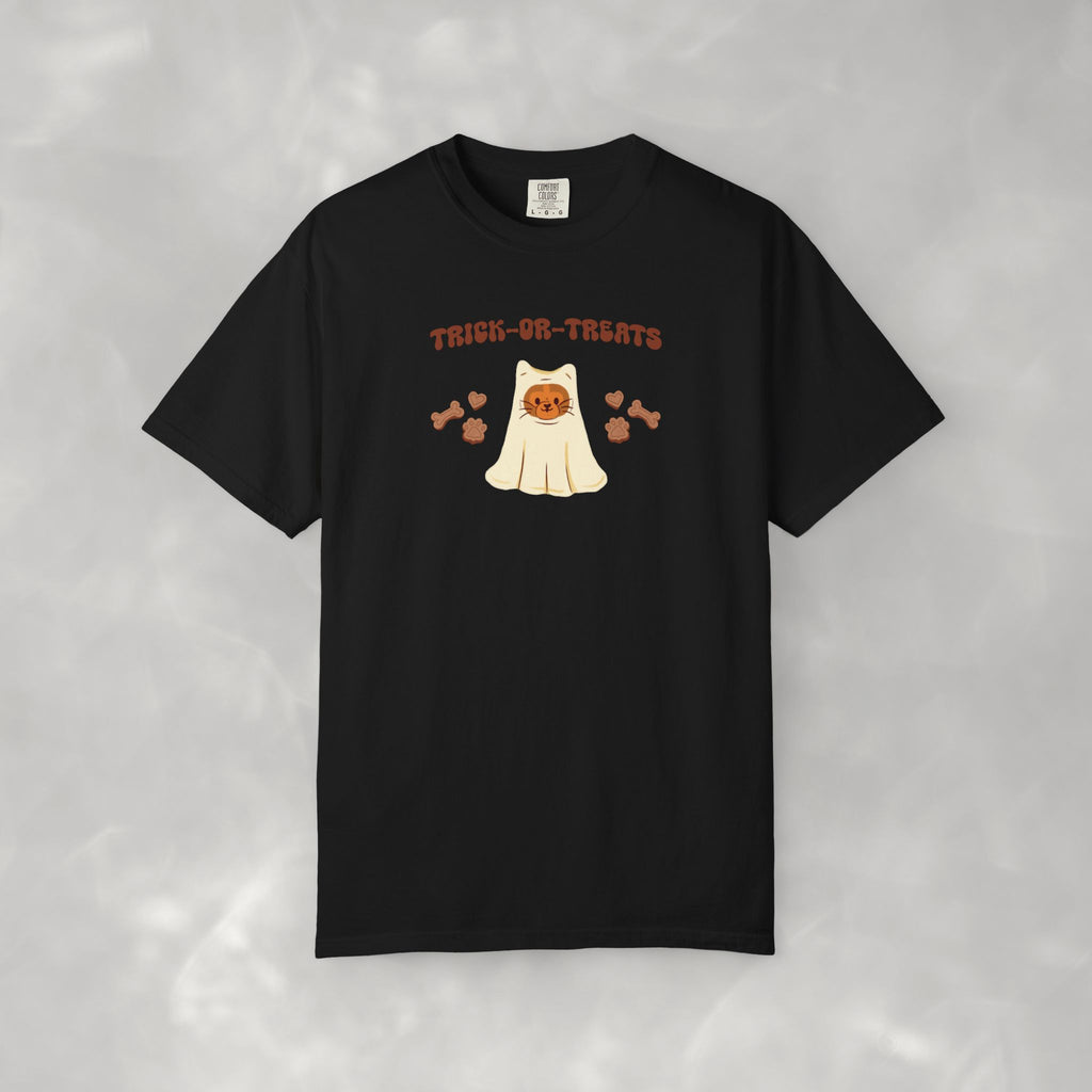 Trick-or-Treats Cute Funny Halloween Cat Lover Comfort Colors Garment-Dyed T-shirt