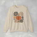 Retro Fall, Autumn Pumpkin Gildan Unisex Heavy Blend™ Crewneck Sweatshirt