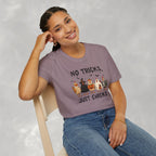 No Tricks Just Chicks, Funny Halloween Chickens in Costumes, Gildan Unisex Softstyle T-Shirt