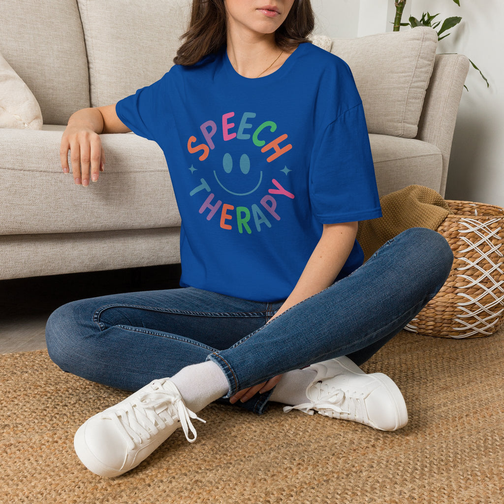 Speech Therapy, Cute Playful Smile, SLP, SLPA Gildan Unisex Softstyle T-Shirt
