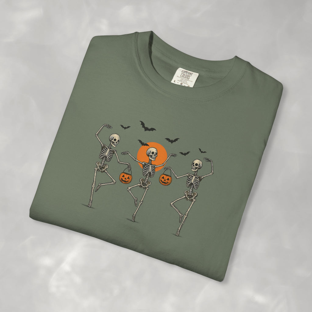 Dancing Skeletons, Cute Halloween Comfort Colors Tee