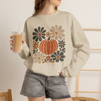 Retro Fall, Autumn Pumpkin Gildan Unisex Heavy Blend™ Crewneck Sweatshirt