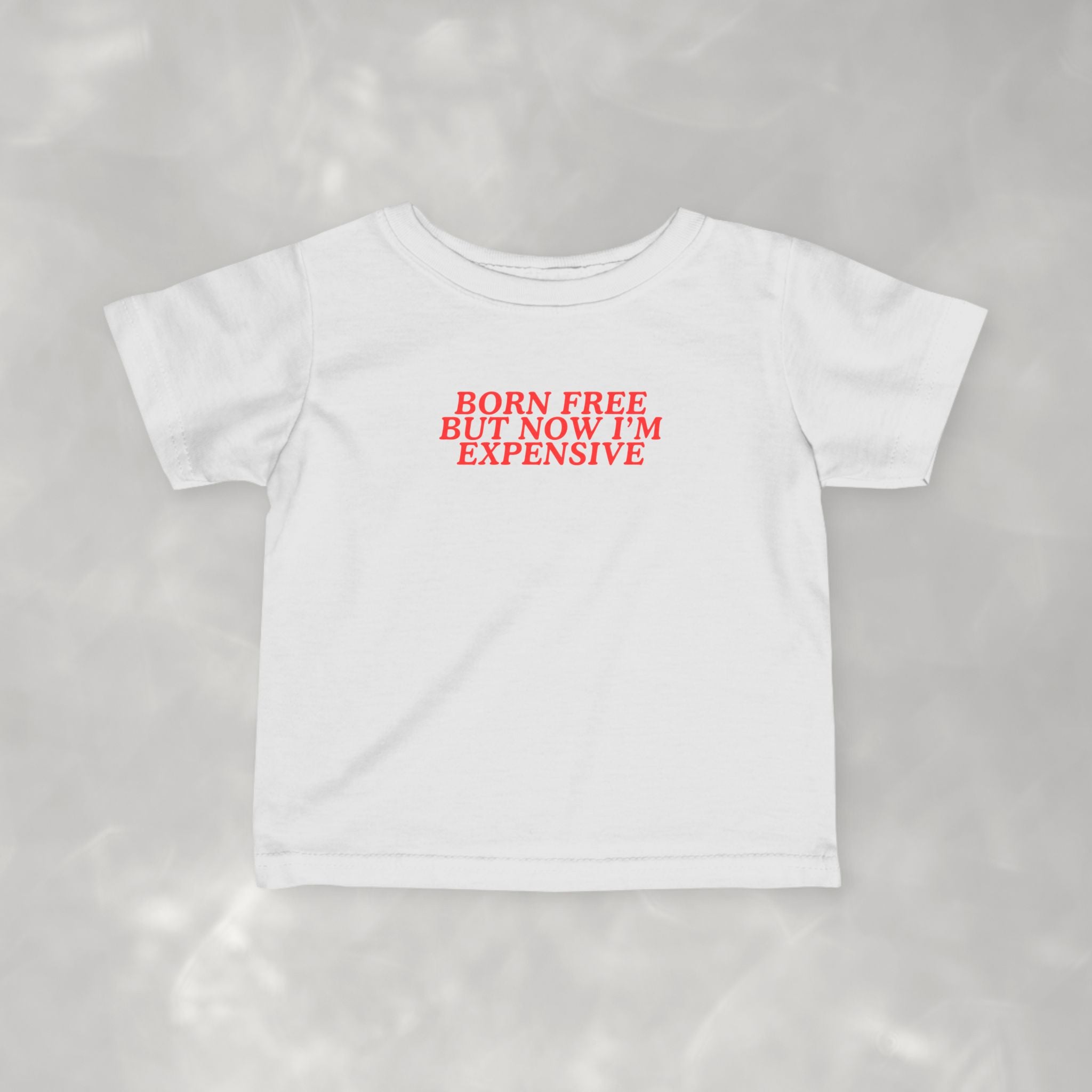 Born Free but Now I'm Expensive, Funny 4th of July Infant Fine Jersey Tee