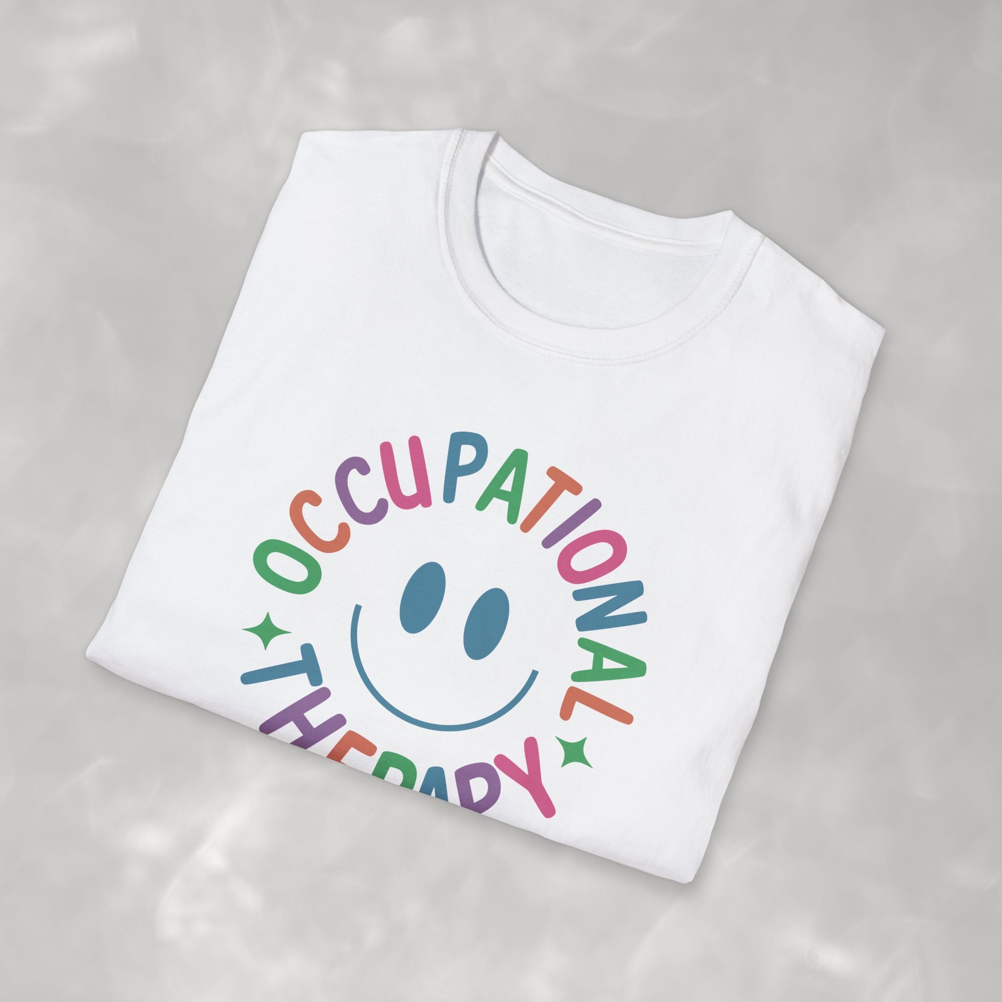 Occupational Therapy, Cute Playful Smile, OT, COTA Unisex Softstyle T-Shirt