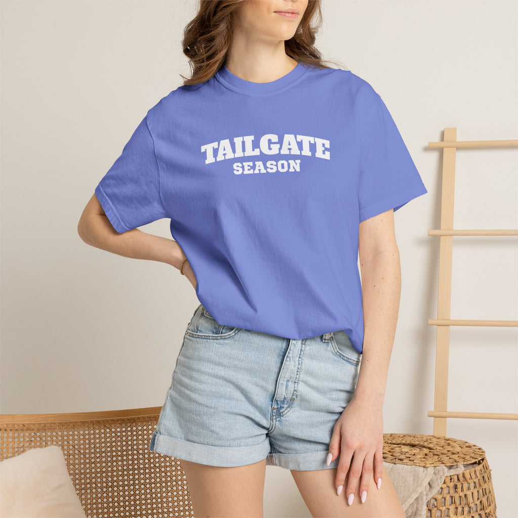 Tailgate Season, Football Game Day Unisex Comfort Colors Tee for Men and Women