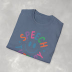 Speech Therapy, Cute Playful Smile, SLP, SLPA Gildan Unisex Softstyle T-Shirt