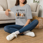 No Tricks Just Chicks, Funny Halloween Chickens in Costumes, Gildan Unisex Softstyle T-Shirt