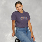Hey There Pumpkin Distressed Comfort Colors Garment-Dyed T-shirt for Autumn, Fall, Thanksgiving