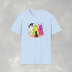 Preppy, Girly, Cute Halloween Ghosts with Cats, Gildan Unisex Softstyle T-Shirt