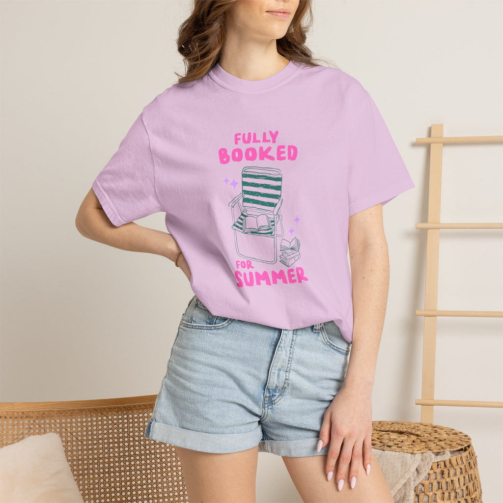 Fully Booked for Summer, Book Lover, Summer Comfort Colors Tee