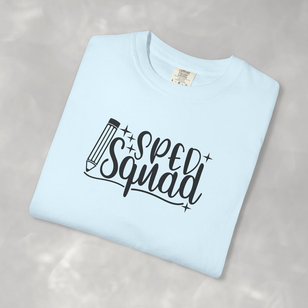 SPED Squad Comfort Colors Gildan Unisex Garment-Dyed T-shirt for Educators, Teachers, Paraprofessionals