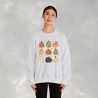Whimsical Autumn Pumpkins Gildan Unisex Heavy Blend™ Crewneck Sweatshirt for Fall, Thanksgiving
