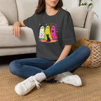 Preppy, Girly, Cute Halloween Ghosts with Cats, Gildan Unisex Softstyle T-Shirt