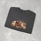 Retro Cats in Halloween Costume Gildan Unisex Heavy Blend™ Crewneck Sweatshirt