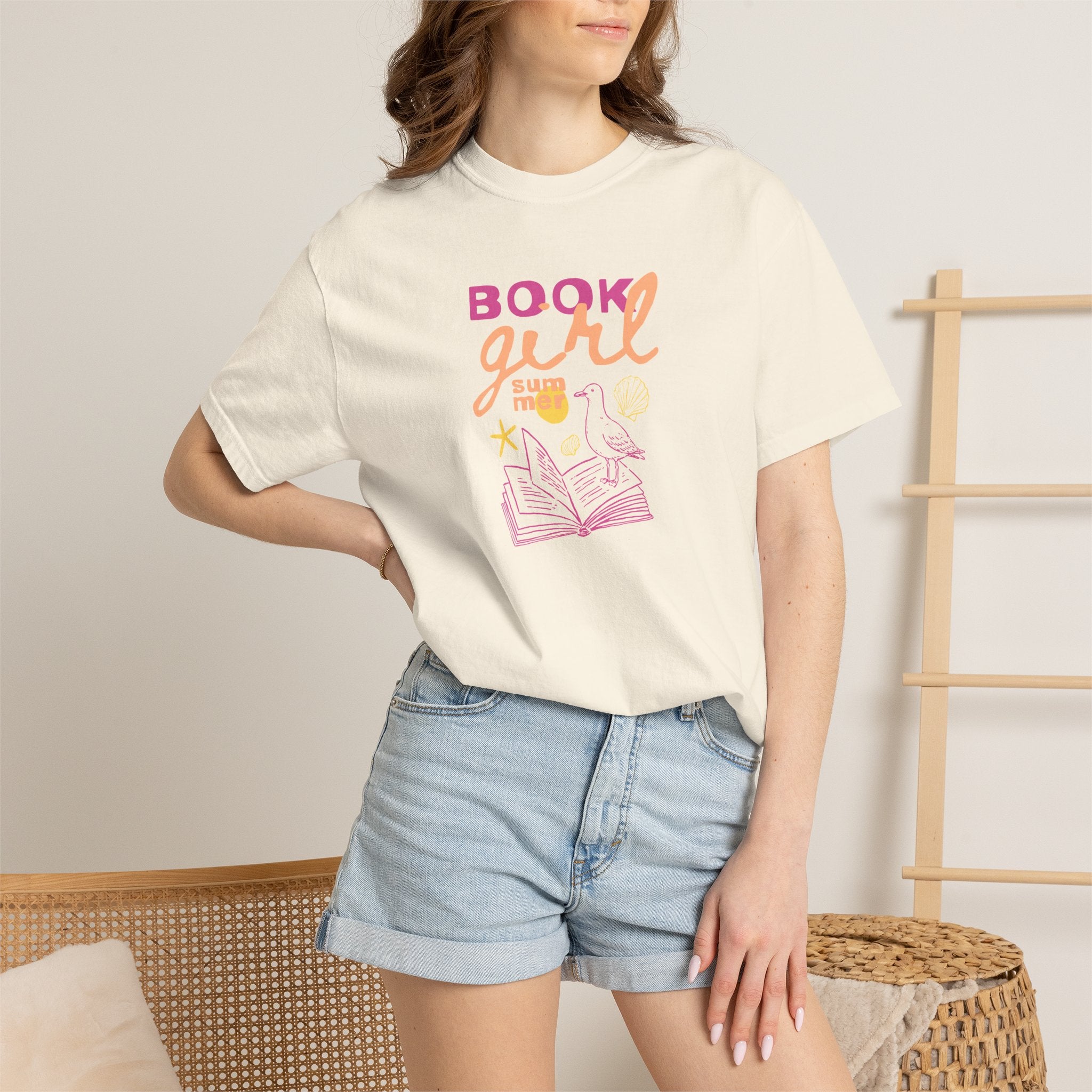 Book Girl Summer, Funny Summer, Book Lover Comfort Colors Tee