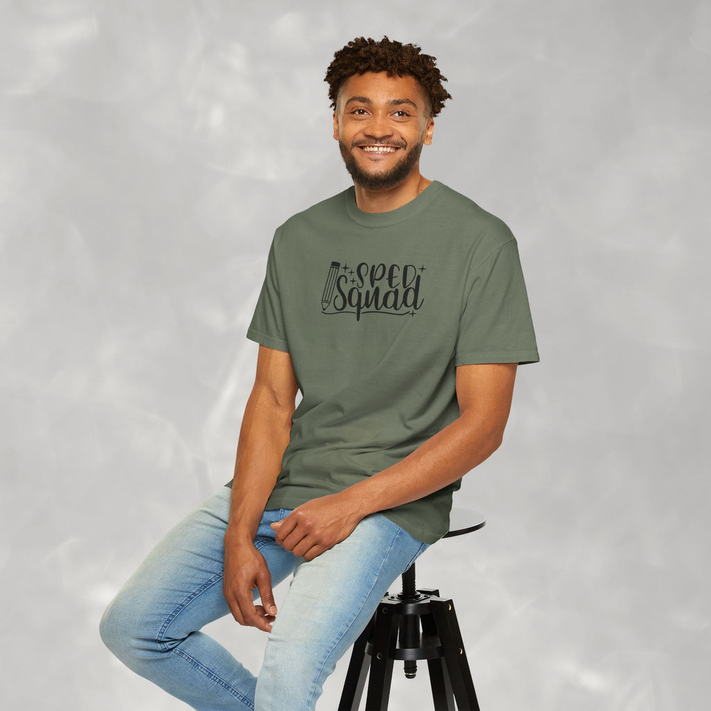 SPED Squad Comfort Colors Gildan Unisex Garment-Dyed T-shirt for Educators, Teachers, Paraprofessionals
