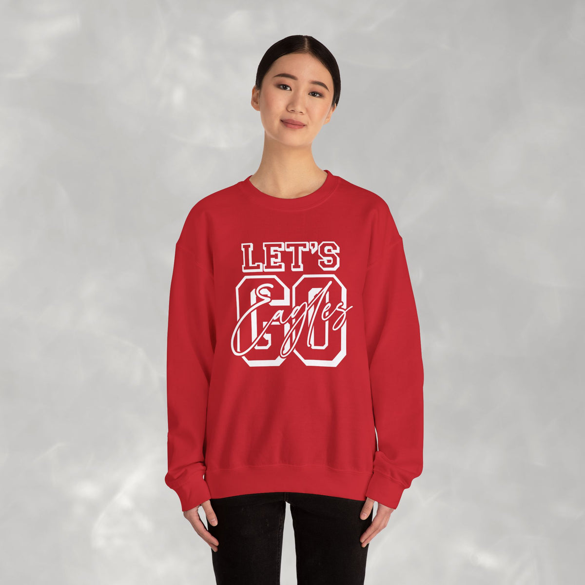 Let's Go Eagles, Eagles Sports, Team Spirit Gildan Unisex Heavy Blend™ Crewneck Sweatshirt