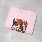 Spooky Black Cats and Jack-O-Lanterns, Gildan Unisex Heavy Blend™ Crewneck Sweatshirt