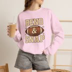 Funny Bend and Snap Football Gildan Heavy Blend Crewneck Sweatshirt for Women