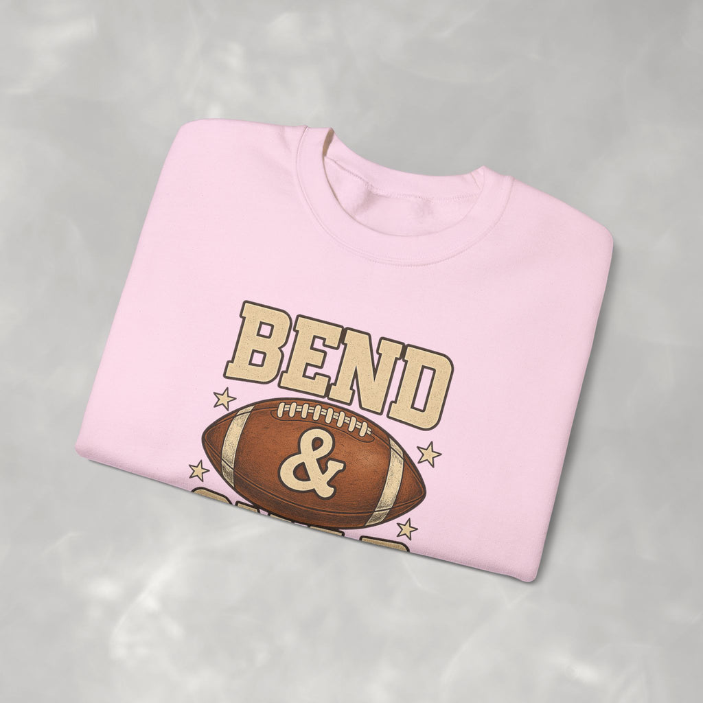 Funny Bend and Snap Football Gildan Heavy Blend Crewneck Sweatshirt for Women