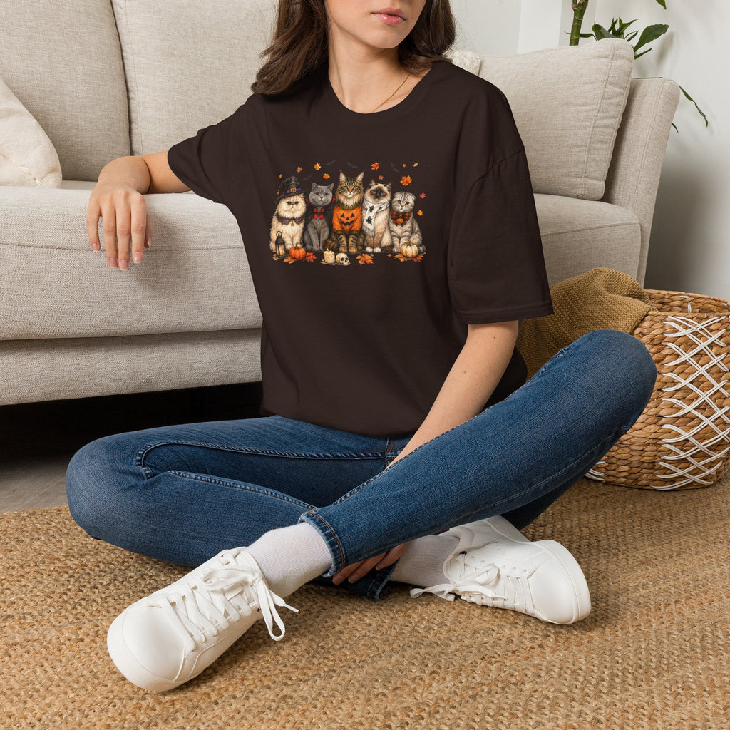 Retro Cats in Halloween Costumes Gildan Unisex Softstyle T-Shirt