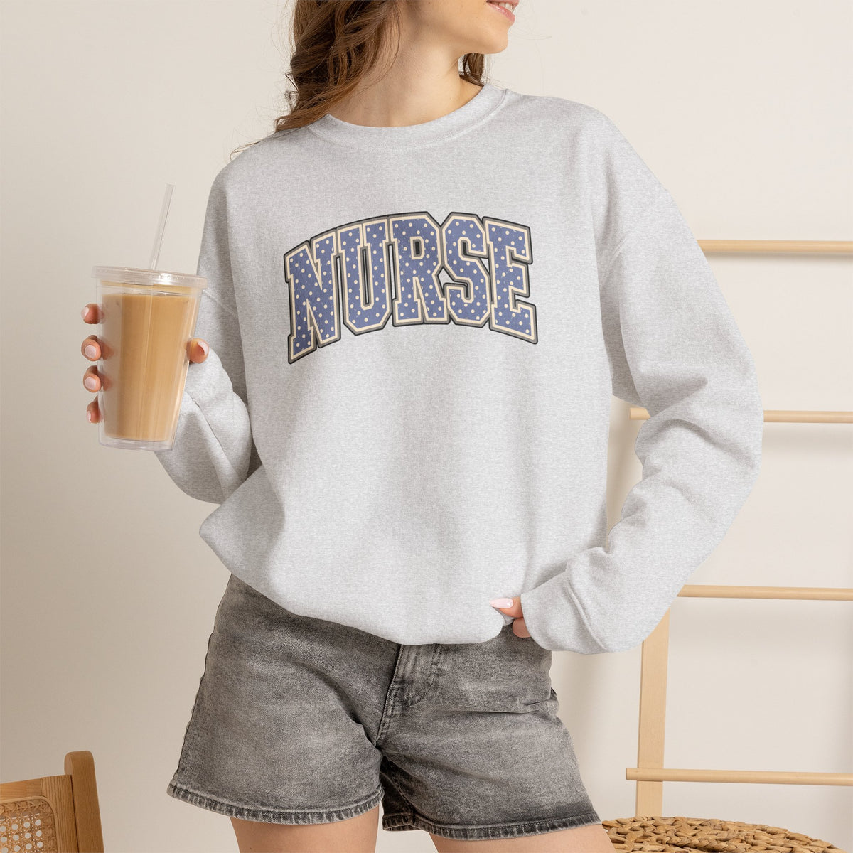 Nurse Vasity Polka Dot Gildan Unisex Heavy Blend™ Crewneck Sweatshirt