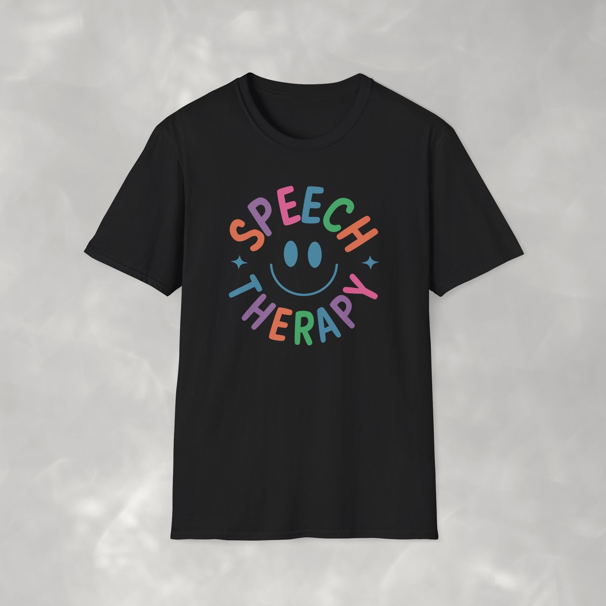 Speech Therapy, Cute Playful Smile, SLP, SLPA Gildan Unisex Softstyle T-Shirt