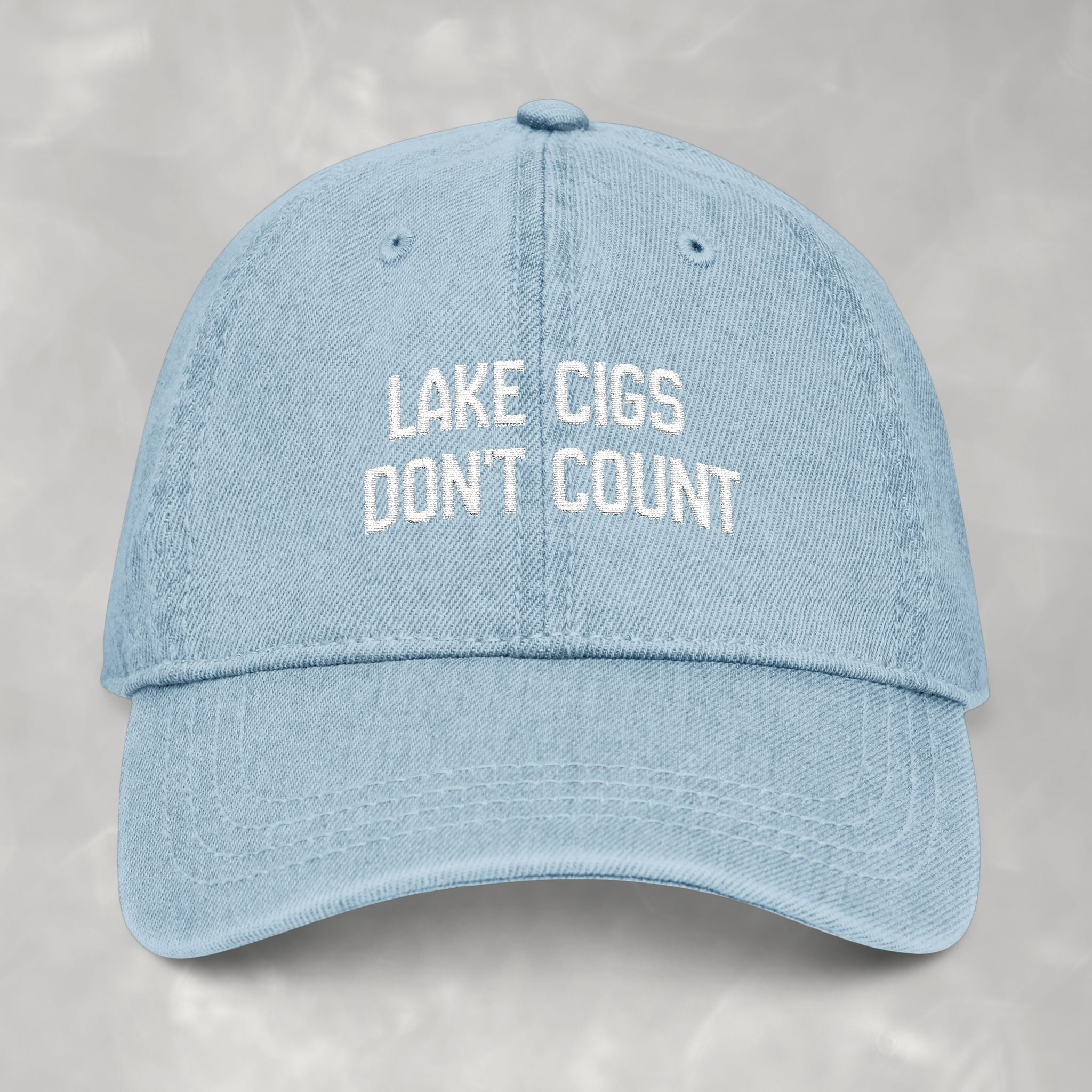 Lake Cigs Don't Count Embroidered Denim Hat