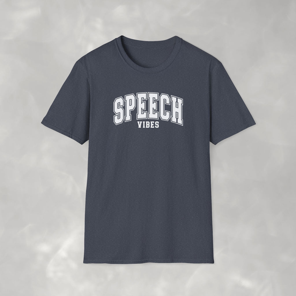 Speech Vibes Gildan Unisex Softstyle T-Shirt for SLP, SLPA, Speech Therapy
