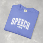 Speech Vibes, Unisex Comfort Colors Tee for SLP, SLPA, Speech Therapy