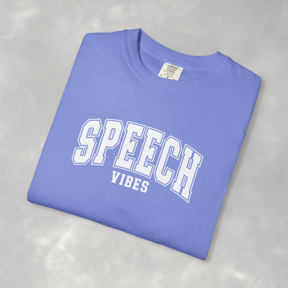 Speech Vibes, Unisex Comfort Colors Tee for SLP, SLPA, Speech Therapy
