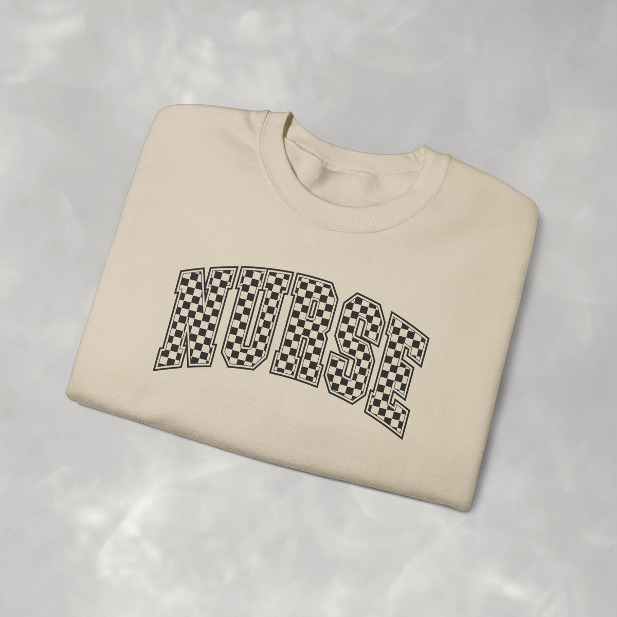 Nurse Checkered Gildan Unisex Heavy Blend™ Crewneck Sweatshirt for RN, LPN, GN, Nursing Students