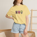 Cute Halloween Spooky Stamps with Cat, Jack-O-Lanter, Skeleton, Comfort Colors Tee