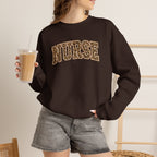 Leopard Print Varsity Nurse Gildan Unisex Heavy Blend™ Crewneck Sweatshirt