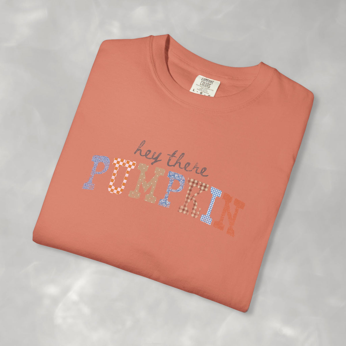 Hey There Pumpkin Distressed Comfort Colors Garment-Dyed T-shirt for Autumn, Fall, Thanksgiving