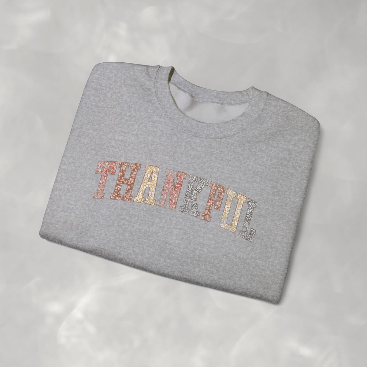 Thankful Cute Boho Trendy Gildan Unisex Heavy Blend™ Crewneck Sweatshirt for Autumn, Fall, Thanksgiving