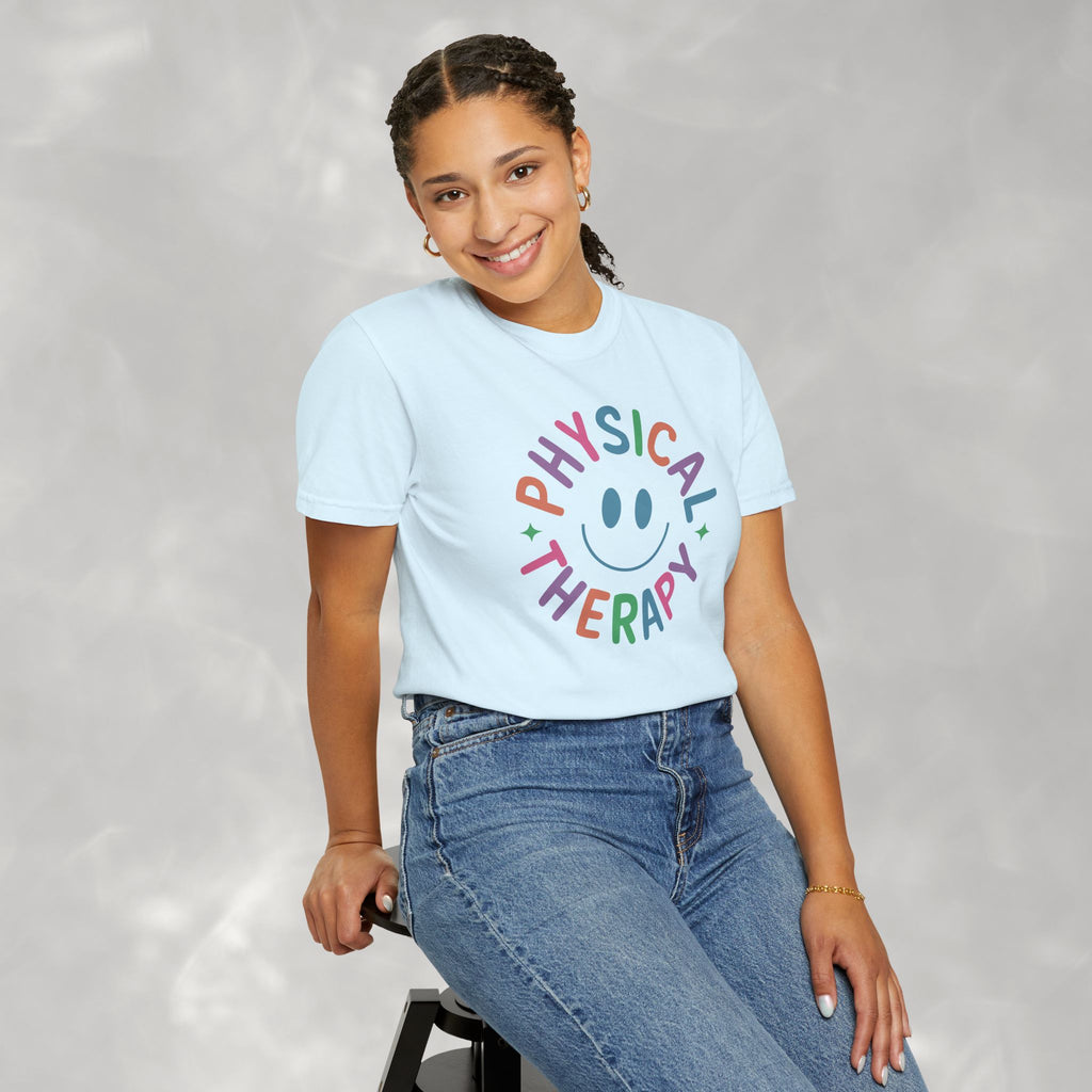 Physical Therapy, Cute Playful Smile, PT, PTA Unisex Comfort Colors Tee