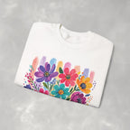Boho Floral Striped Gildan Unisex Heavy Blend™ Crewneck Sweatshirt