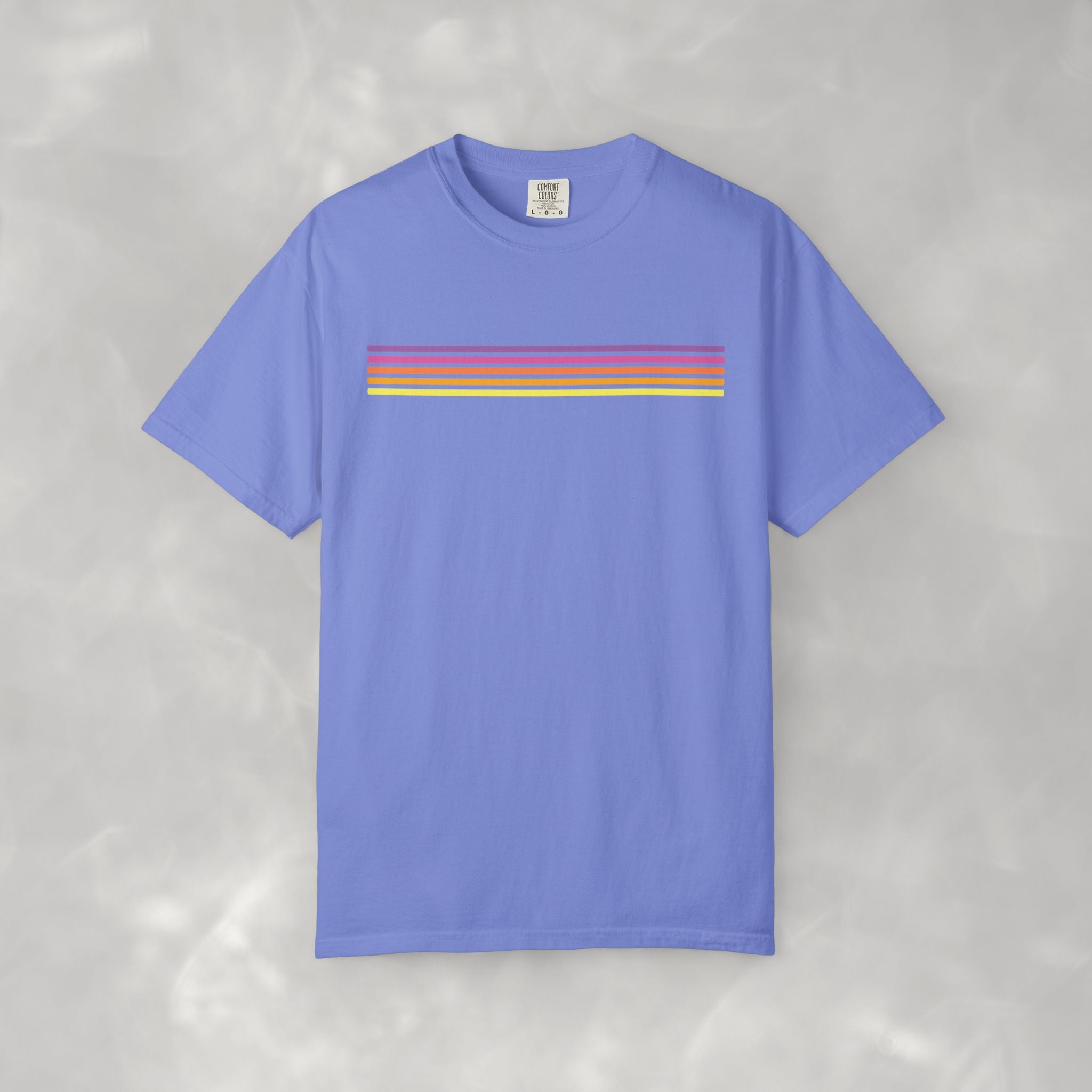 Retro Stripes Unisex CC Tee, Summer T-shirt for Men and Women