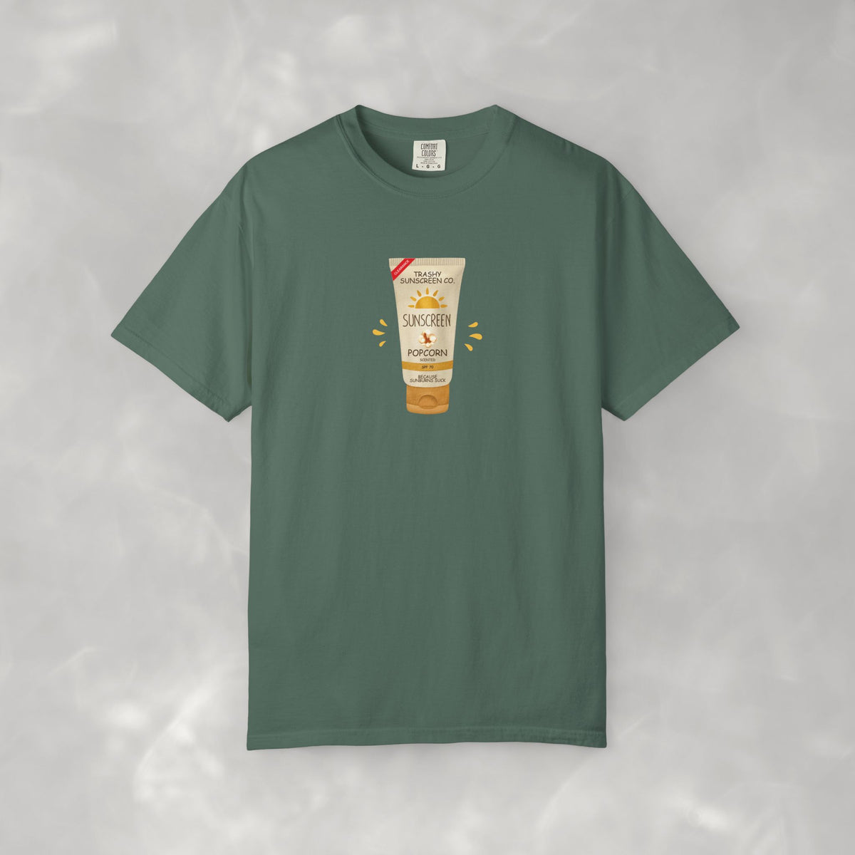 Popcorn Scented Sunscreen, Funny, Random Questionable Concepts Comfort Colors Tee